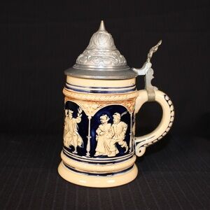 Marzi & Remy Vintage German Beer Stein with Pewter Lid